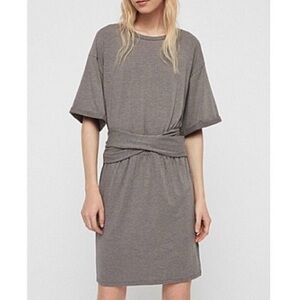 All saints med grey wrap dress xs